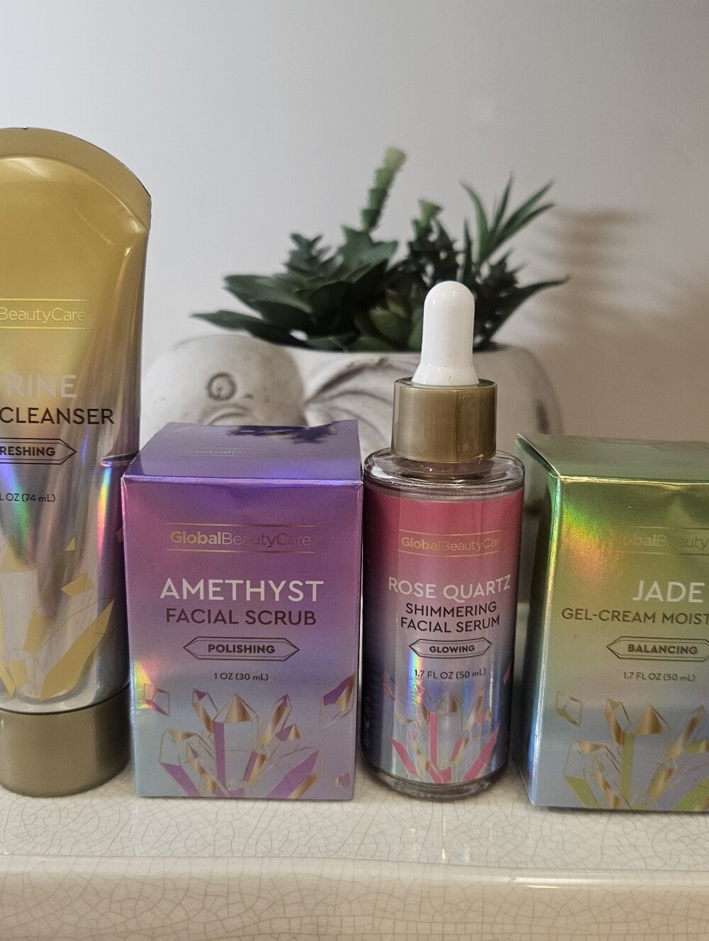 Global Beauty Care Gemstone  Collection 4-piece Renewing Skin Set